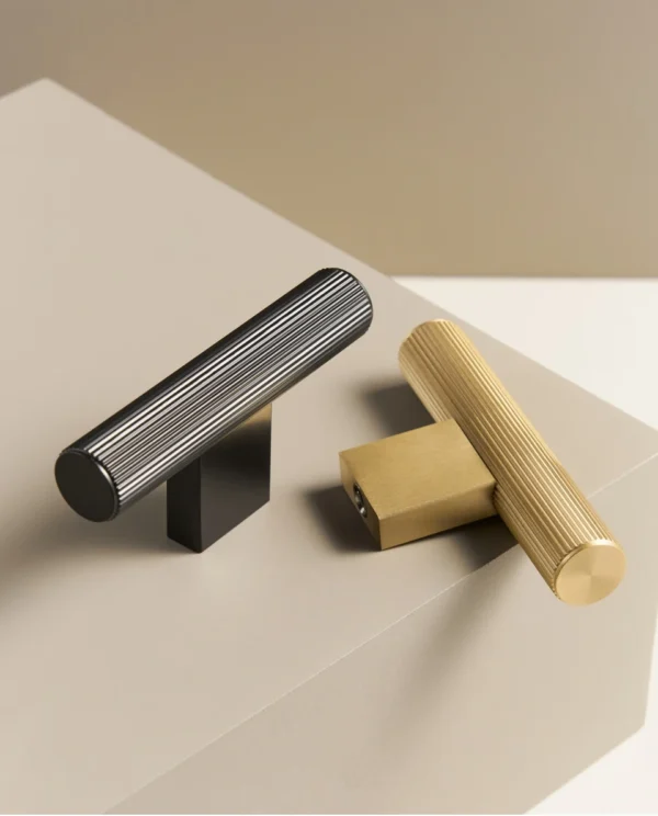 Nurlin Solid Brass New Linear Cabinet Knobs Long T-bar Furniture Wardrobe Drawer Handles Pull Closet Bars Square Feet - Image 46