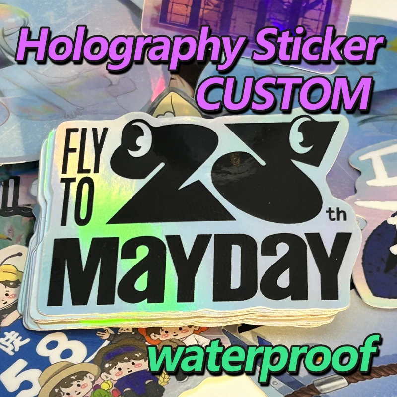 Custom holographic stickers, DIY Skateboard Laptop Luggage Bike Motorcycle Phone Car Sticker Decals Waterproof stickers