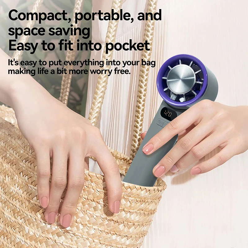 Xiaomi Mini Handheld Fan 120 Speed Portable Desktop Fans Instant Cooling With Ice Mode Rechargeable Stylish Fan for Women New - Image 2