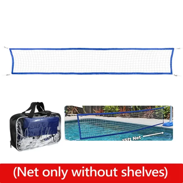 Volleyball Net Portable Supplies with Carrying Bag 15ftx3ft Folding Training Net Practice Net for Outdoor Indoor Pool Beach Lawn - Image 10