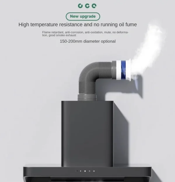 Thickened PVC Smoke Exhaust Pipe Kitchen Extractor Ventilation Tube, Scalable Flexible Duct Bathroom,Fans,∅100-180mmx1.5m,3m - Image 10