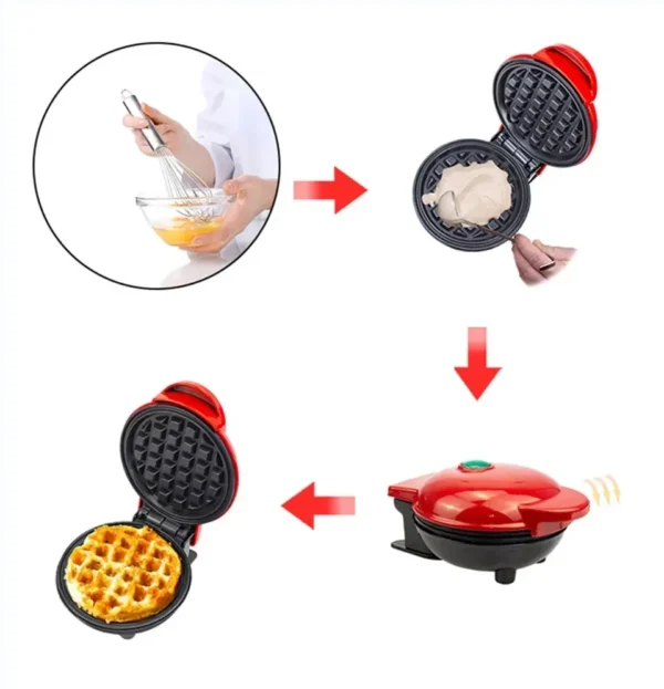 Sandwich Cake Baking Tray, Household Breakfast Electric Baking Pan, Fully Automatic Multifunctional Mini Waffle Biscuit Machine - Image 17