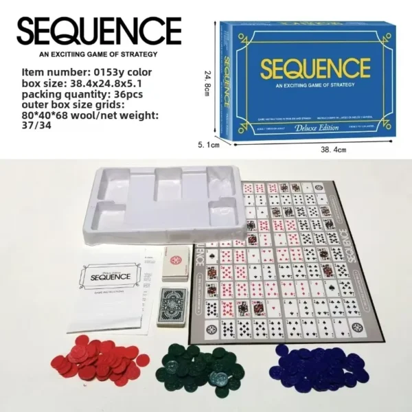 sequence game sequence maze board game fancy backgammon game english - Image 7