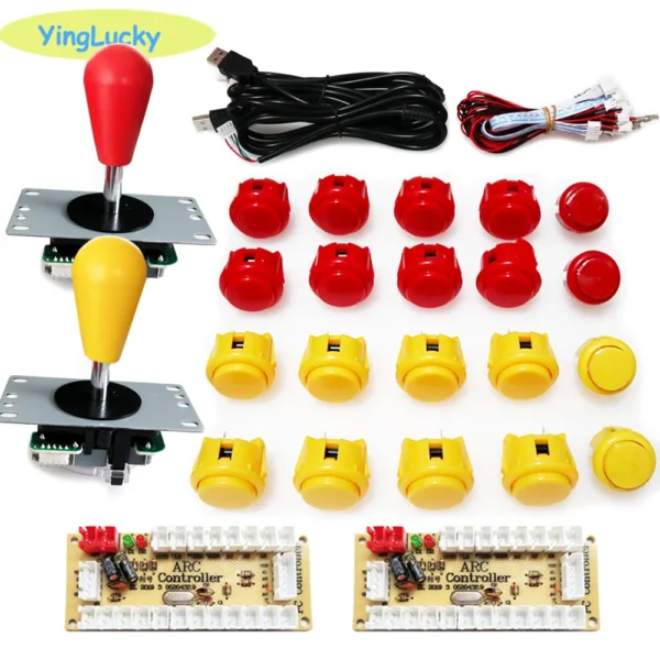2 Player Arcade Zero Delay Kit USB Encoder for PC Raspberry Pi SANWA Push Button Joystick USB Arcade Cabinet Mando - Image 22