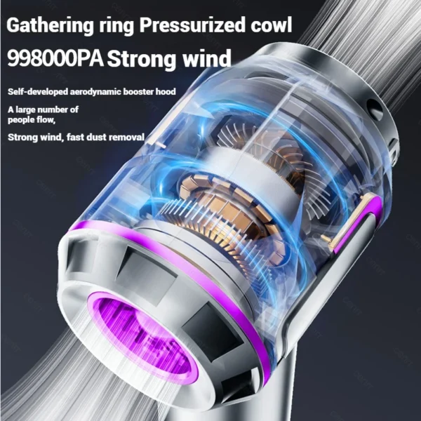 New Car Vacuum Cleaner 998000PA Mini Cordless Powerful for Home Handheld Blower Car Cleaner Portable Car Vacuum Cleaner - Image 5