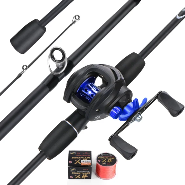 Sougayilang Fishing Rod Reel Combo Lightweight and High Carbon Casting Rod 7.2:1 Gear Ratio Baitcasting Reel With Line as A Gift - Image 9