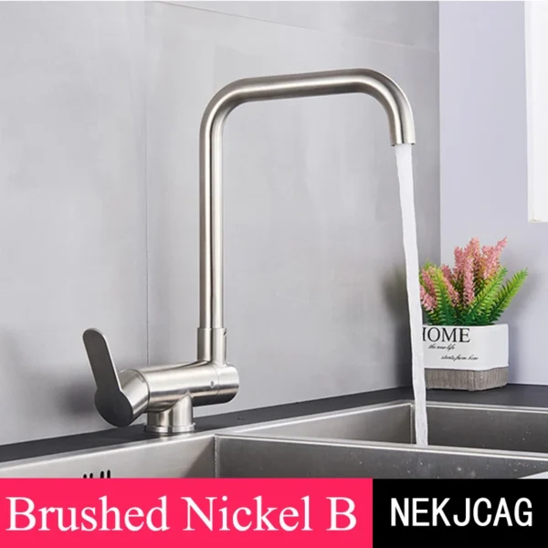 Black Kitchen Faucet 360° Rotating Fold Hot Cold Water Mixer Tap Deck Mount Sink Faucets 304 stainless steel quality Crane - Image 12