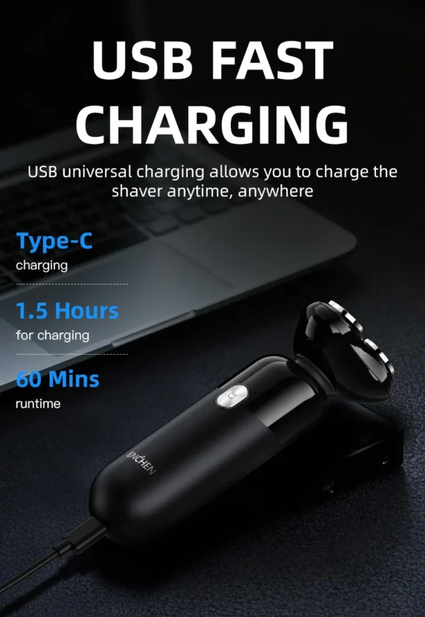 ENCHEN Electric Shaver Professional Wet and Dry Use Razor Hair Trimmer Portable Shaver Reciprocating Shaving Machine Man Mocha S - Image 15
