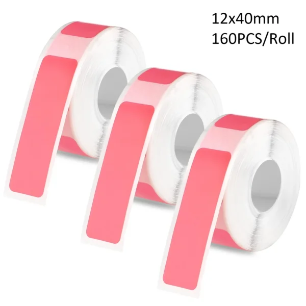 D30 Label Maker Tape 12×40mm Transparent Label Stickers Compatible With D30 Series Printers For Family-Category Shop-Item Labels - Image 24