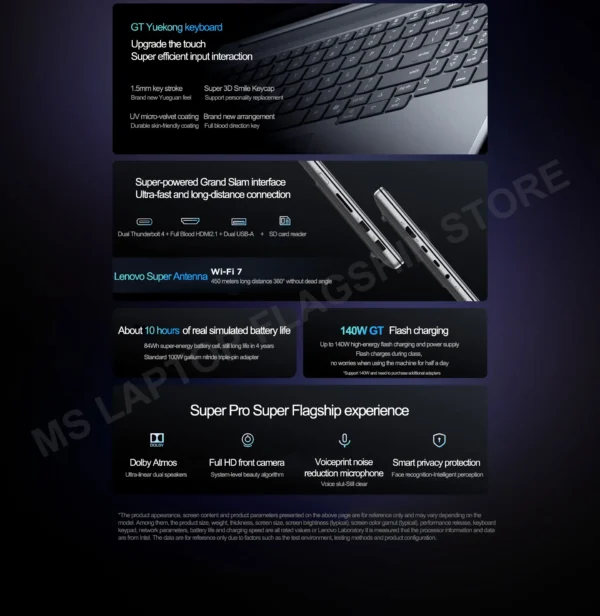 2025 Lenovo Xiaoxin Pro 16 GT U5/U9 ARC 130T/140T/RTX5050 16inch 2.8K OLED 120Hz Screen - Image 15