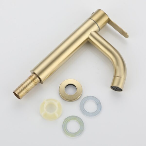 Bathroom Brushed Gold Basin Faucet Tap Wash Basin Single Cold Water Sink Faucet Gold Tap Bathroom Accessories - Image 12