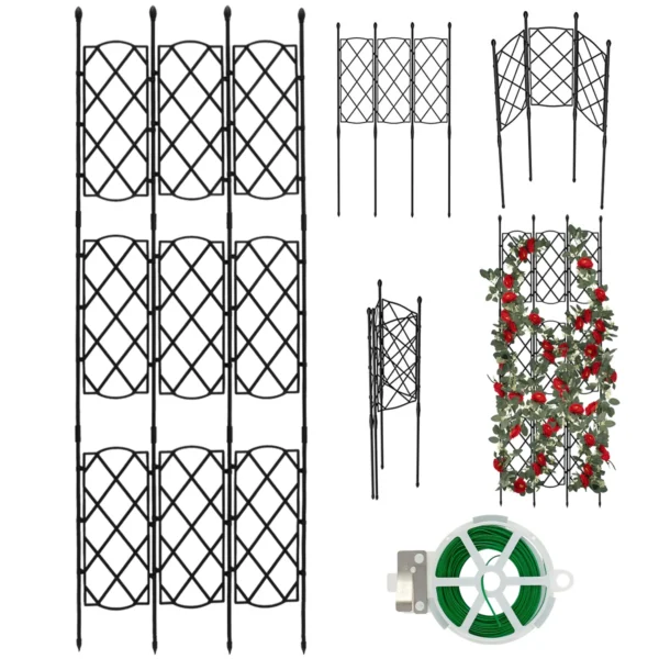 Garden Plant Trellis Frame Sturdy Plant Support Stakes Outdoor Multifunctional DIY Garden Trellis for Climbing Plants Decorative - Image 8