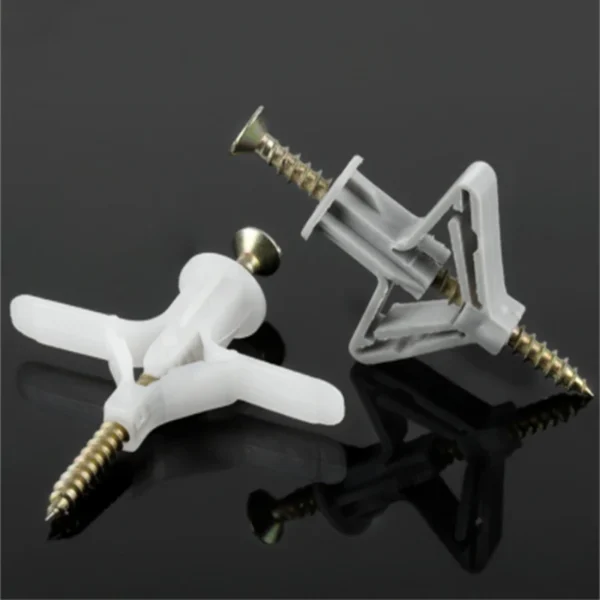 50/100pcs Plastic Toggle Anchor With Screw M4 Curtain Drywall Wall Cable Plug Aircraft Expansion Pipe Anchor Bolt Accessories - Image 6