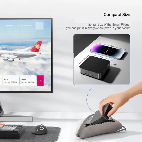 Portable Mini PC Windows 11 Intel Core i9 8950HK Celeron N5095 Pc Gaming Computer 16GB DDR4 1TB 2TB SSD WiFi 6 Desktop Pc Gamer - Image 4