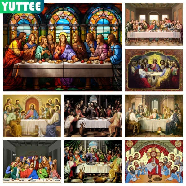 The Last Supper 5D DIY Diamond Painting Mosaic Jesus Embroidery Cross Stitch Rhinestones Handicraft Home Decor New Arrival Gift