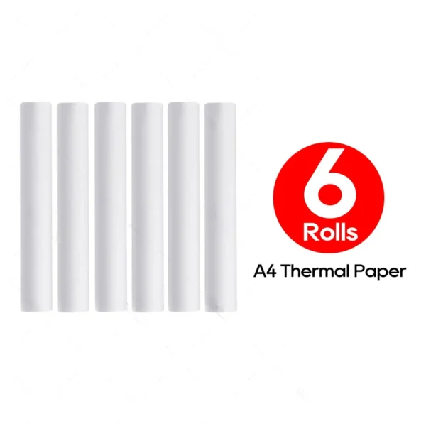 Fast Printing A4 Thermal Paper Quick-Dry Clear Smudge-Proof Rolls for Portable Printers, Office/Logistics/Home Label Supplies - Image 9