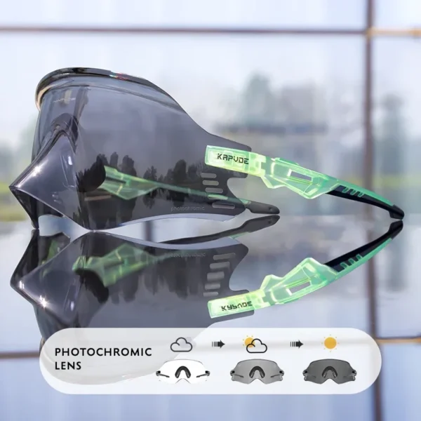 Kapvoe Red Photochromic Cycling Glasses UV400 Men Women Cycling Sunglasses Road Bicycle Goggle MTB Cycling Eyewear - Image 14