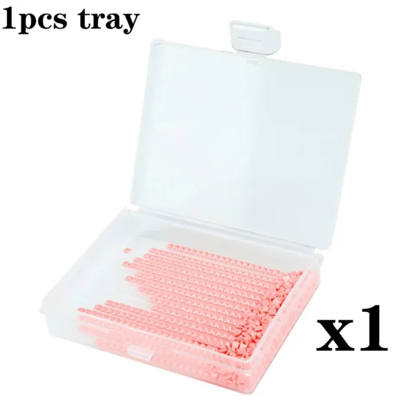 HOMFUN Diamond Painting Tray Storage Box With lid，5D Embroidery Point Drill Accessories Tools Beading Curved Lock Buckle Plates - Image 10