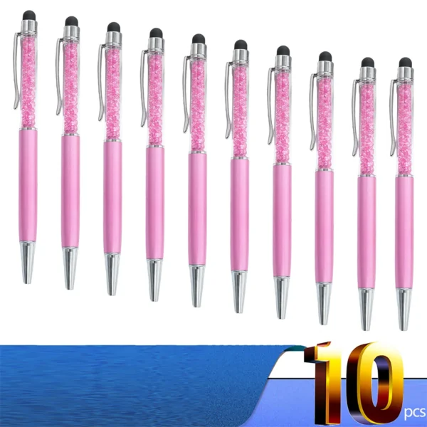 Custom Logo Stylus Ball Pen Color Crystal Touch Screen Ballpoint Pen Promotional Gift Pen Personalized Giveaway Bulk Lot 10 50 - Image 7
