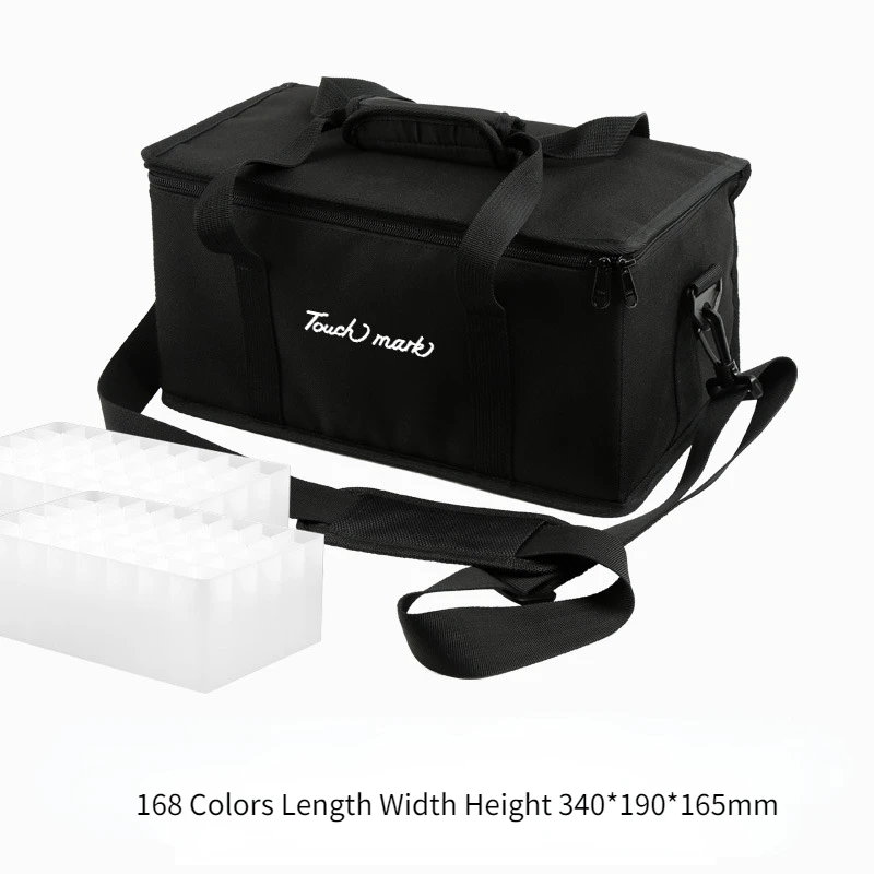 168 Grid with Base Marker Pen Storage Bag Portable Multi-specification Large-capacity Watercolor Pen Box Student Stationery