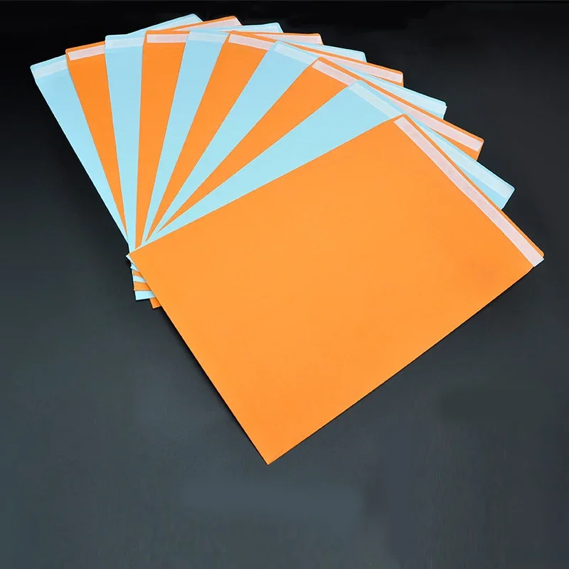 50pcs/lot A4 Envelope Kraft Paper Self Sealing Bag Colour Envelope Document Packaging Bag Business Supplies Stationery - Image 11