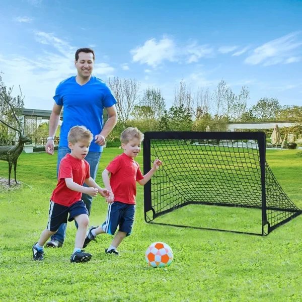 Kids Portable Football Goals for Backyard Foldable Training Football Net Soccer Goal Indoor Outdoor Football Match Door Frame - Image 4