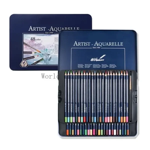 Watercolor Coloring Pencil Set with Metal Case Colored Pencil with Fine Brush Artist Art Supplies for Sketching Coloring 87HC - Image 10