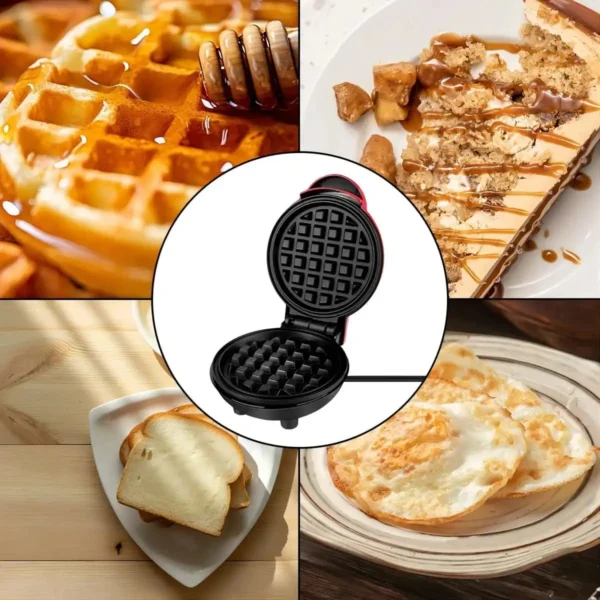 Sandwich Cake Baking Tray, Household Breakfast Electric Baking Pan, Fully Automatic Multifunctional Mini Waffle Biscuit Machine - Image 3