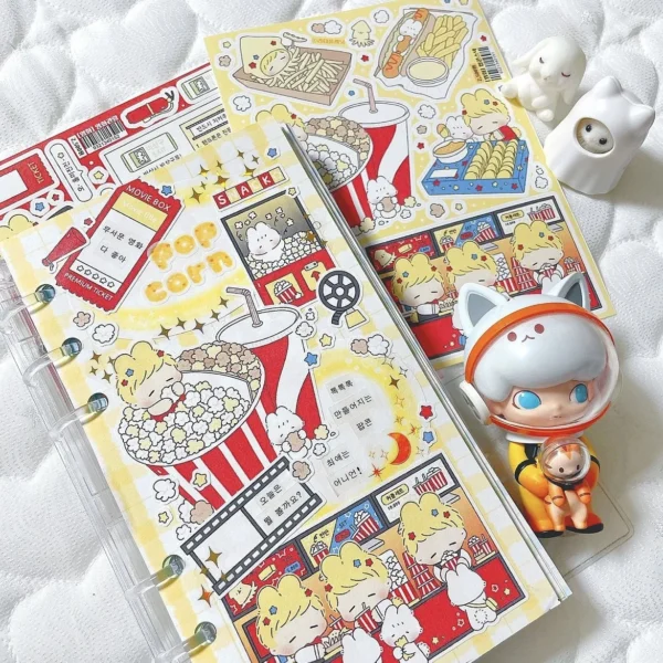 Korean Cute Cartoon Little Girl Creative Stickers To Decorate Guka Account Diy Stickers - Image 19