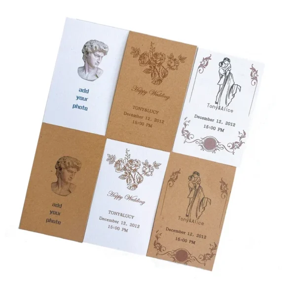 100Pcs Design Custom logo business card paper printing Personalized Wedding invitations Birthday Greeting card Scrapbook - Image 43