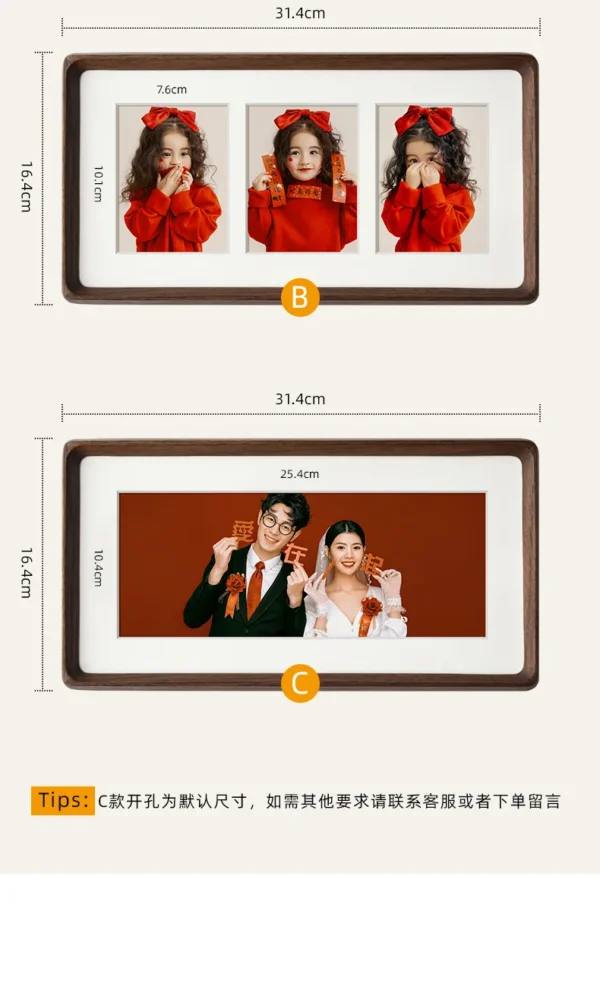 New Stylish DIY Dual and Triple Grid Photo Frames Creative Solid Wood Tabletop Display Frame Solid Wood Picture Holder - Image 17