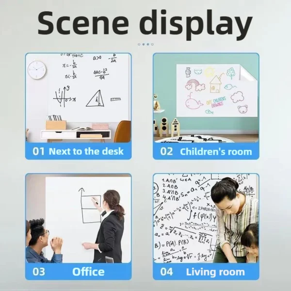 Electrostatic adsorption wall protective film Not Damaging White Wall Waterproof Sticker Used for Children To Write and Draw - Image 4