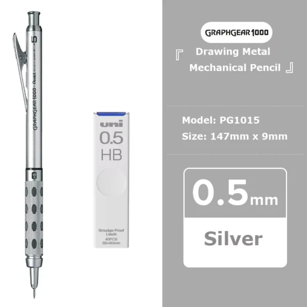 1pcs Pentel GraphGear 1000 Drawing Mechanical Pencil Student Use Not Easy to Break Lead Mechanical Pencil Mechanical Pencil - Image 7