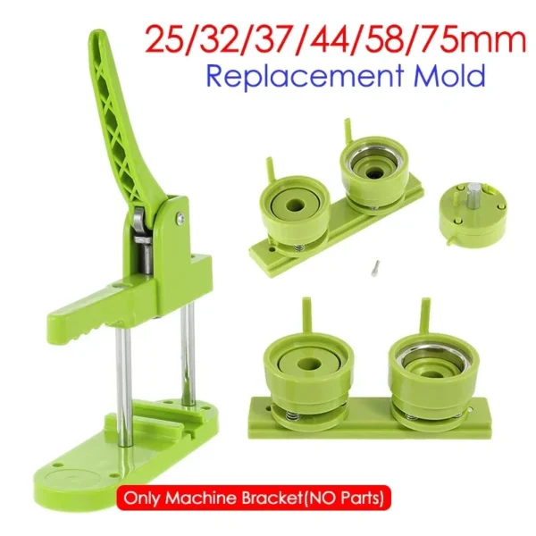 DIY Combination Badge Button Maker Machine Sliding Style Badge Button Machine Host Replacement 25/32/37/44/58/75mm Badge Mold