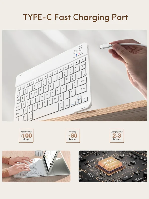 2025 M3 For iPad Air7 Air2 13 11 Case Keyboard Wireless Mouse Magic M2 For iPad 10th Air6 Air 13 Case Bluetooth Keyboard Cover - Image 5